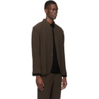 HOMME PLISSÉ ISSEY MIYAKE Brown Tuxedo Pleats Blazer