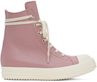 Rick Owens Pink High Sneakers