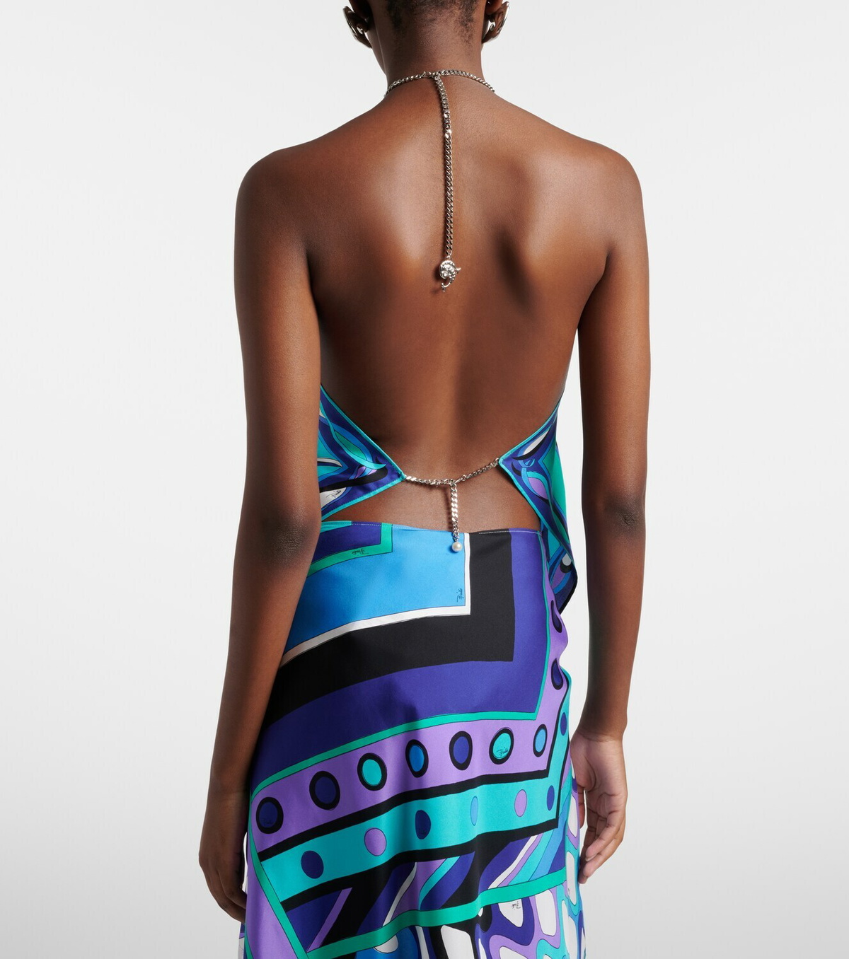 Pucci Orchidee silk twill top