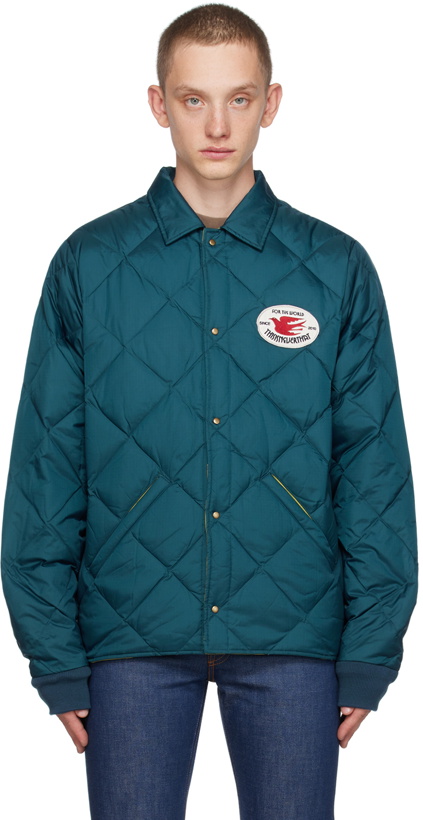 Photo: thisisneverthat Navy Quilted Down Jacket
