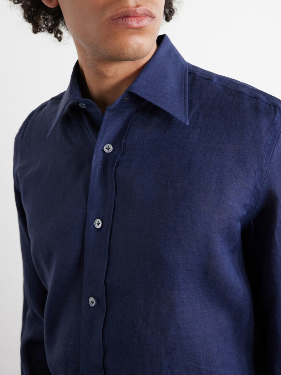 Thom Sweeney - Linen Shirt - Blue