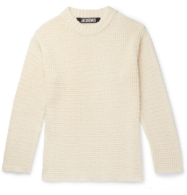 Photo: Jacquemus - Pablo Linen and Cotton-Blend Sweater - Beige