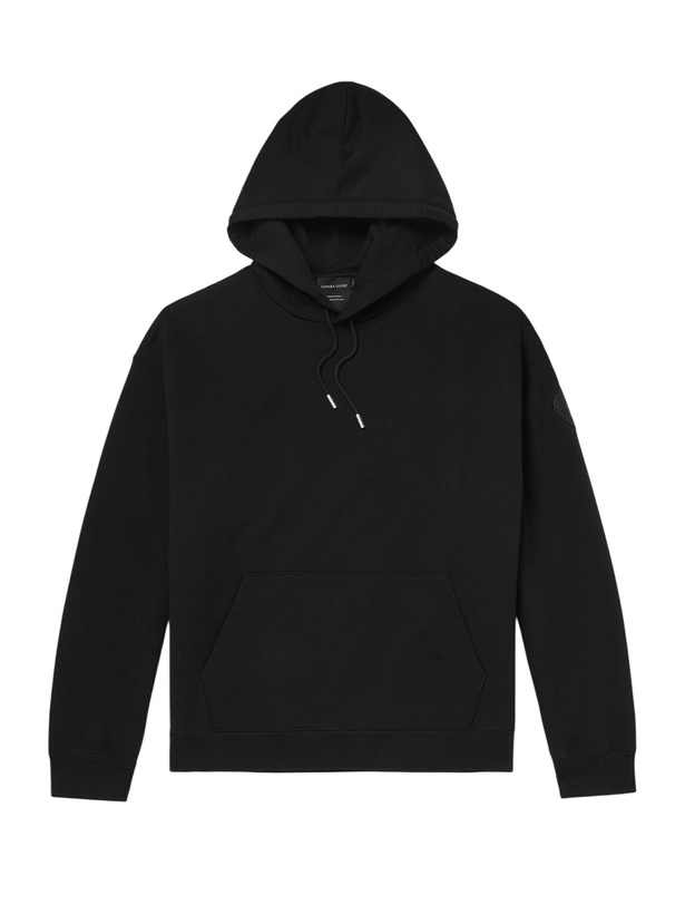 Photo: Canada Goose - Rove Logo-Appliquéd Cotton-Jersey Hoodie - Black