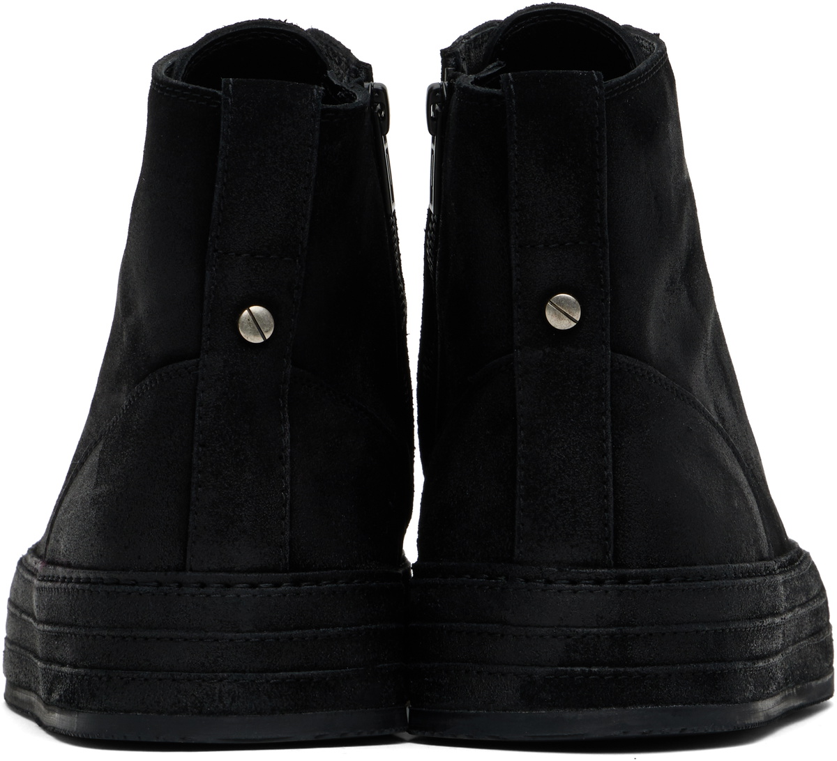 Ann Demeulemeester Black Orvo High-Top Sneakers