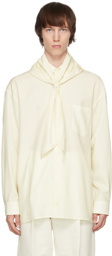 UNIFORME Off-White Oversized Cool Wool Hood Shirt