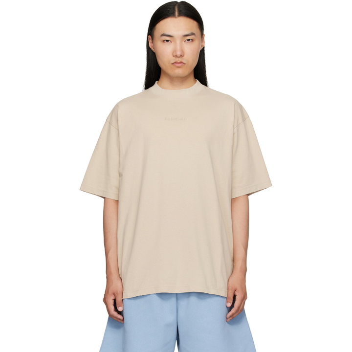 Photo: Balenciaga Beige Distressed T-Shirt