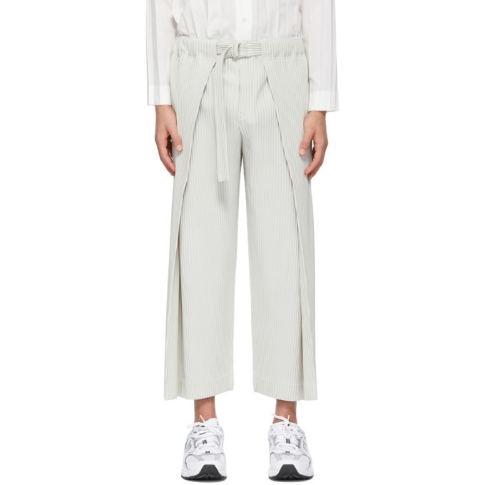 Photo: Homme Plisse Issey Miyake Grey Belted Tailored Pleats 1 Trousers
