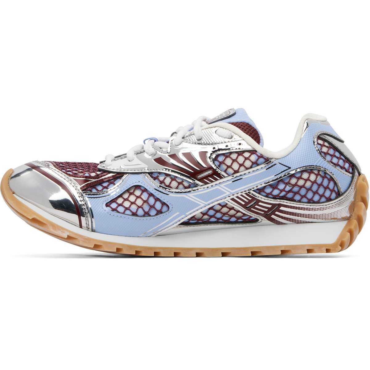 Bottega Veneta Blue & Burgundy Orbit Sneakers