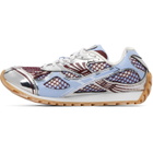 Bottega Veneta Blue & Burgundy Orbit Sneakers
