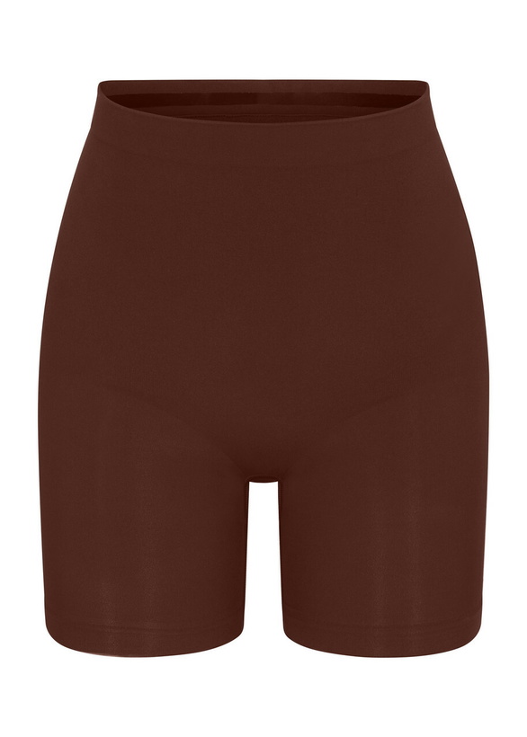 Photo: Skims Seamless Sculpt Mid-thigh Shorts Brown