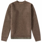 Sacai Men's Mohair Crew Knit in Light Brown