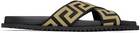 Versace Black Greca Sandals