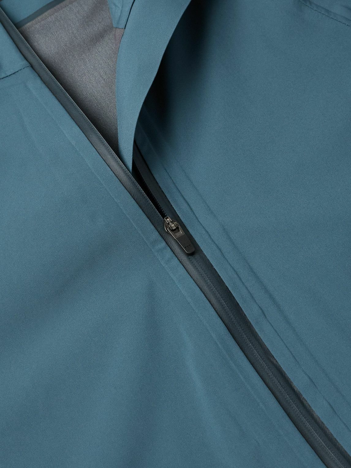 DISTRICT VISION - Logo-Appliquéd Shell Hooded Jacket - Blue