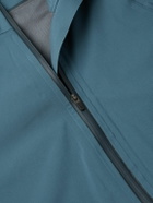 DISTRICT VISION - Logo-Appliquéd Shell Hooded Jacket - Blue