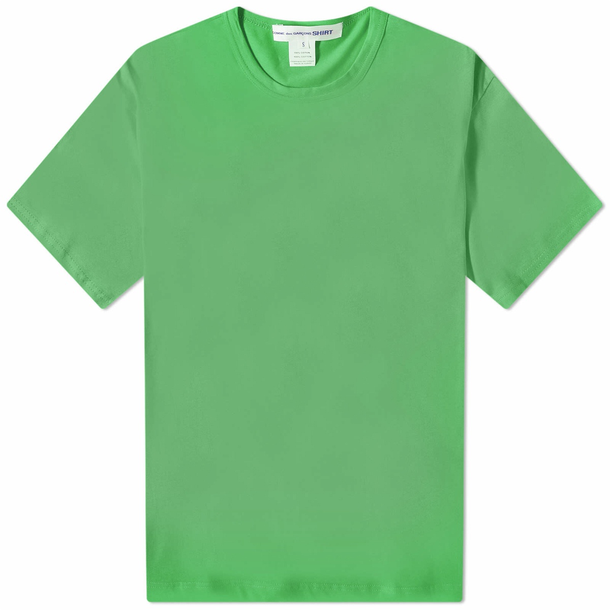 Comme des Garçons SHIRT Men's Oversized Back Neck Logo Tee in Green ...