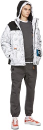 AAPE by A Bathing Ape White & Silver Down Camo Jacket