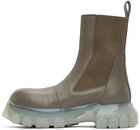 Rick Owens Grey Beetle Bozo Tractor Boots