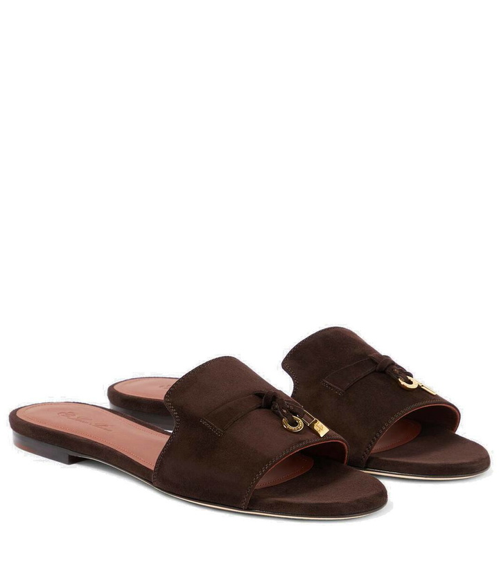 Photo: Loro Piana Summer Charms suede slides