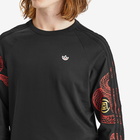 Adidas Men's x Clot Raglan Long Sleeve T-Shirt in Black