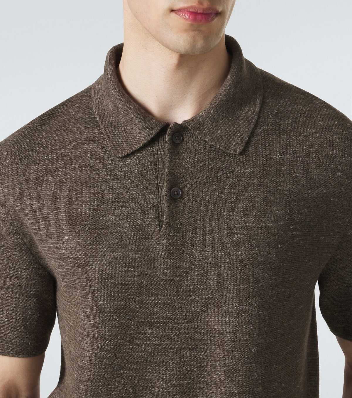 The Row Ravi silk, cashmere, and linen polo shirt