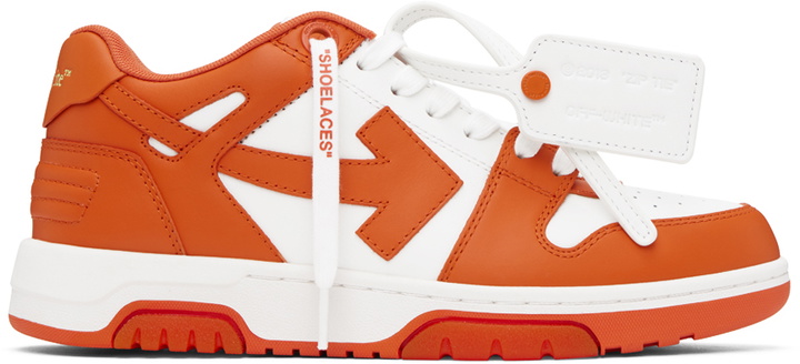 Photo: Off-White Orange & White Out Of Office Sneakers