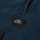 Nike Men's Utility Polar Fleece Half Zip Sweat in Armory Navy/Black
