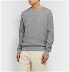Brunello Cucinelli - Striped Ribbed Cashmere Sweater - Gray