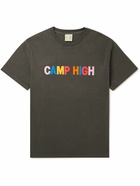 Camp High - Shop Logo-Print Pigment-Dyed Cotton-Jersey T-Shirt - Gray