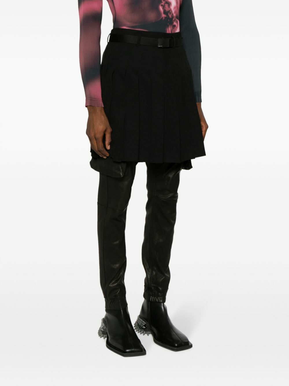 EYTYS Black Kace Pleated Mini Skirt