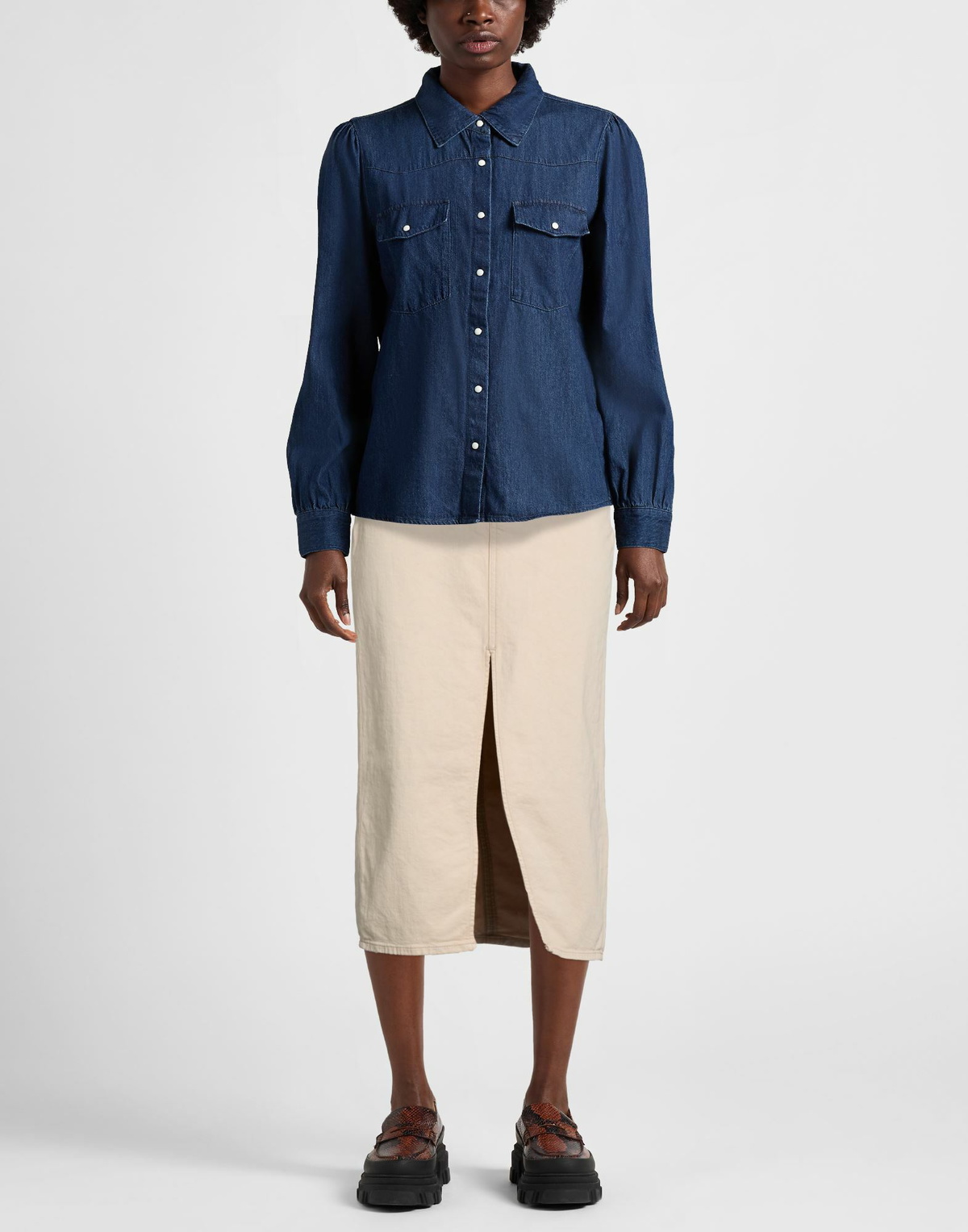 Paige Womens Denim skirt in Beige