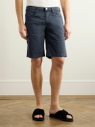 Incotex - Division Straight-Leg Cotton-Blend Shorts - Blue