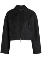 3.1 Phillip Lim Cropped Cotton-blend Jacket Black