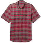 Vetements - Oversized Button-Down Collar Checked Cotton-Flannel Shirt - Men - Red