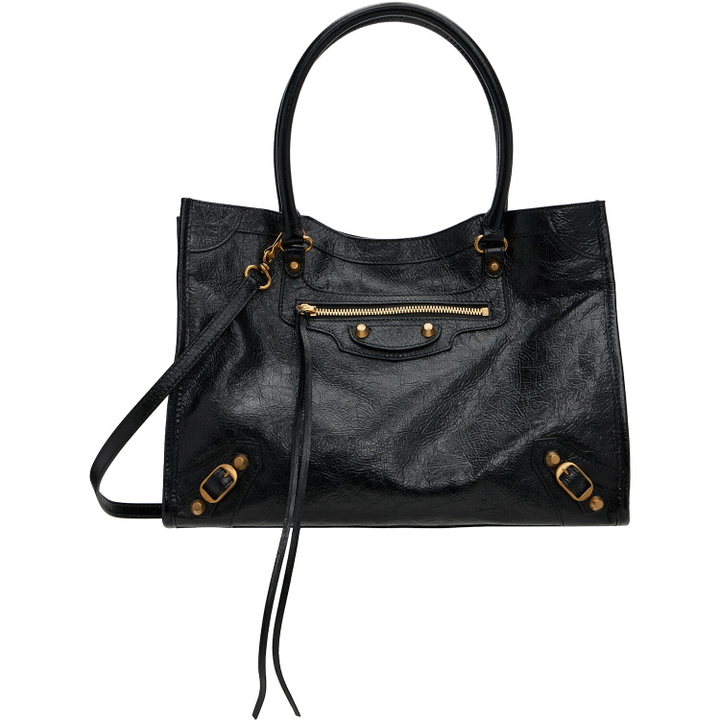 Photo: Balenciaga Black 'Le City' Arena Lamb S Tote