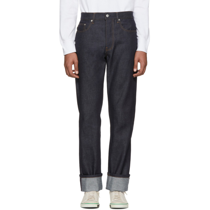 Helmut Lang Indigo Re-Edition Turn Up Raw Jeans Helmut Lang