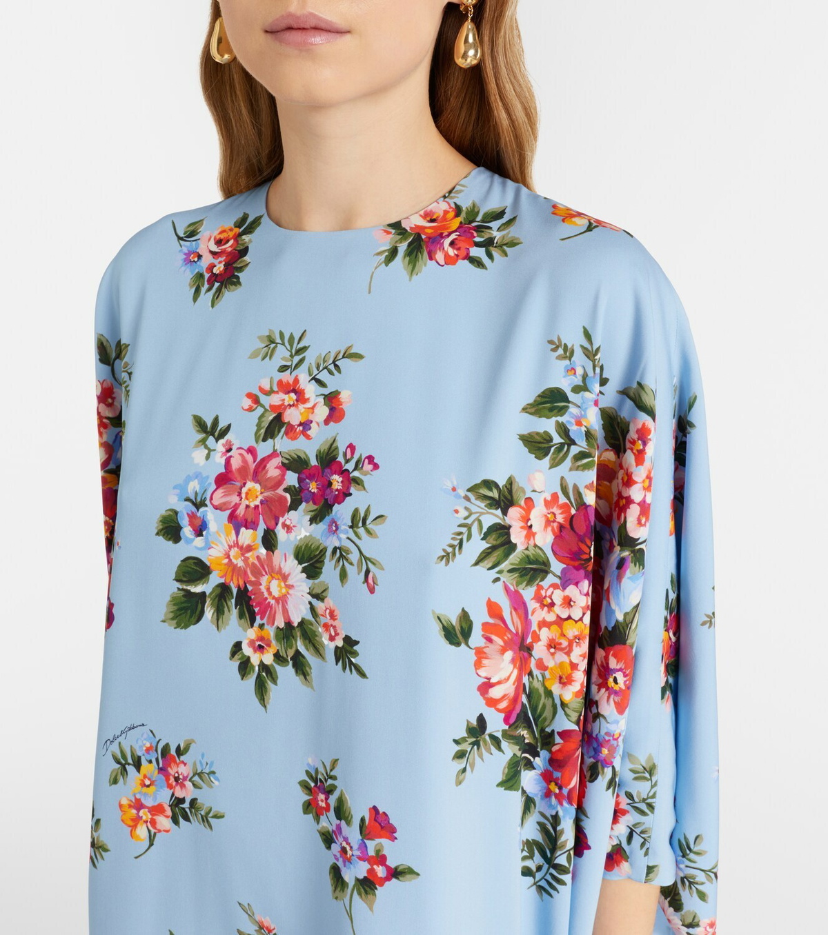 Dolce&Gabbana Floral silk-blend kaftan