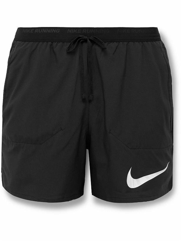 Photo: Nike Running - Flex Stride Energy Slim-Fit Mesh-Paneled Dri-FIT Drawstring Shorts - Black