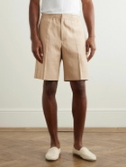 Zegna - Straight-Leg Linen Shorts - Neutrals