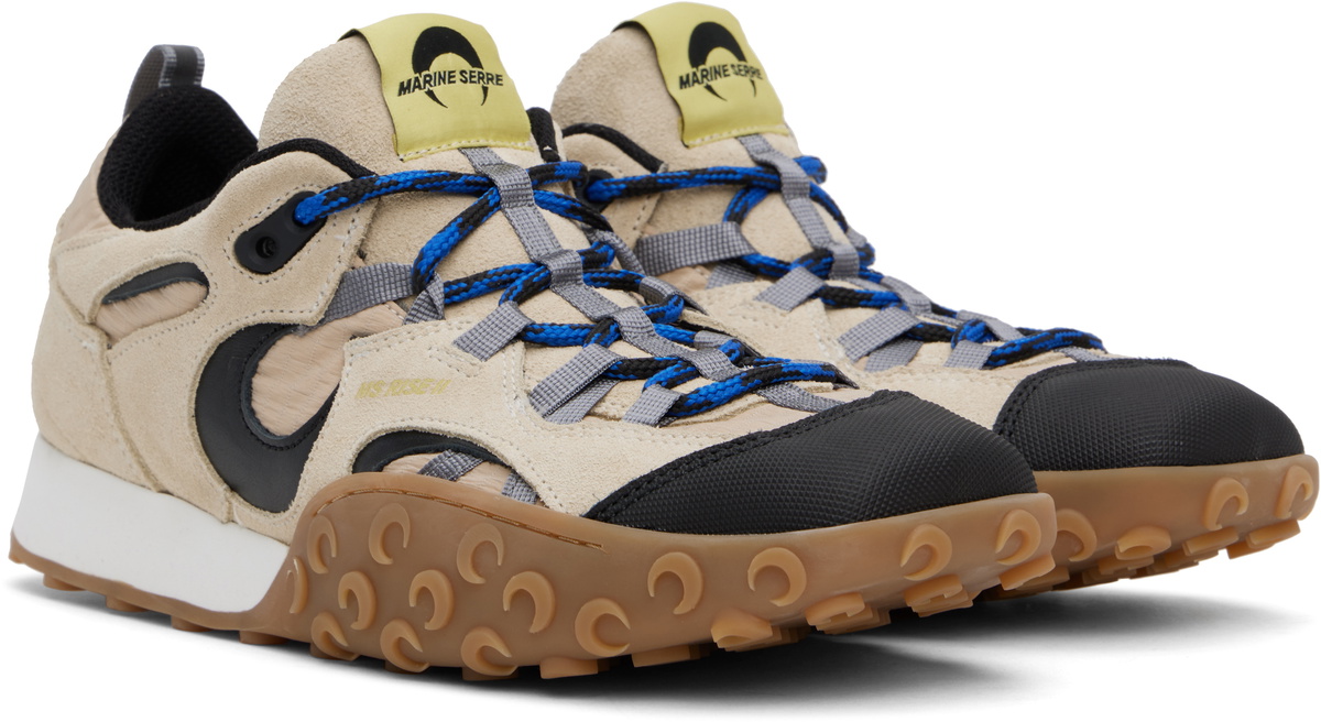 Marine Serre Beige Metal Free Leather MS Rise II Sneakers