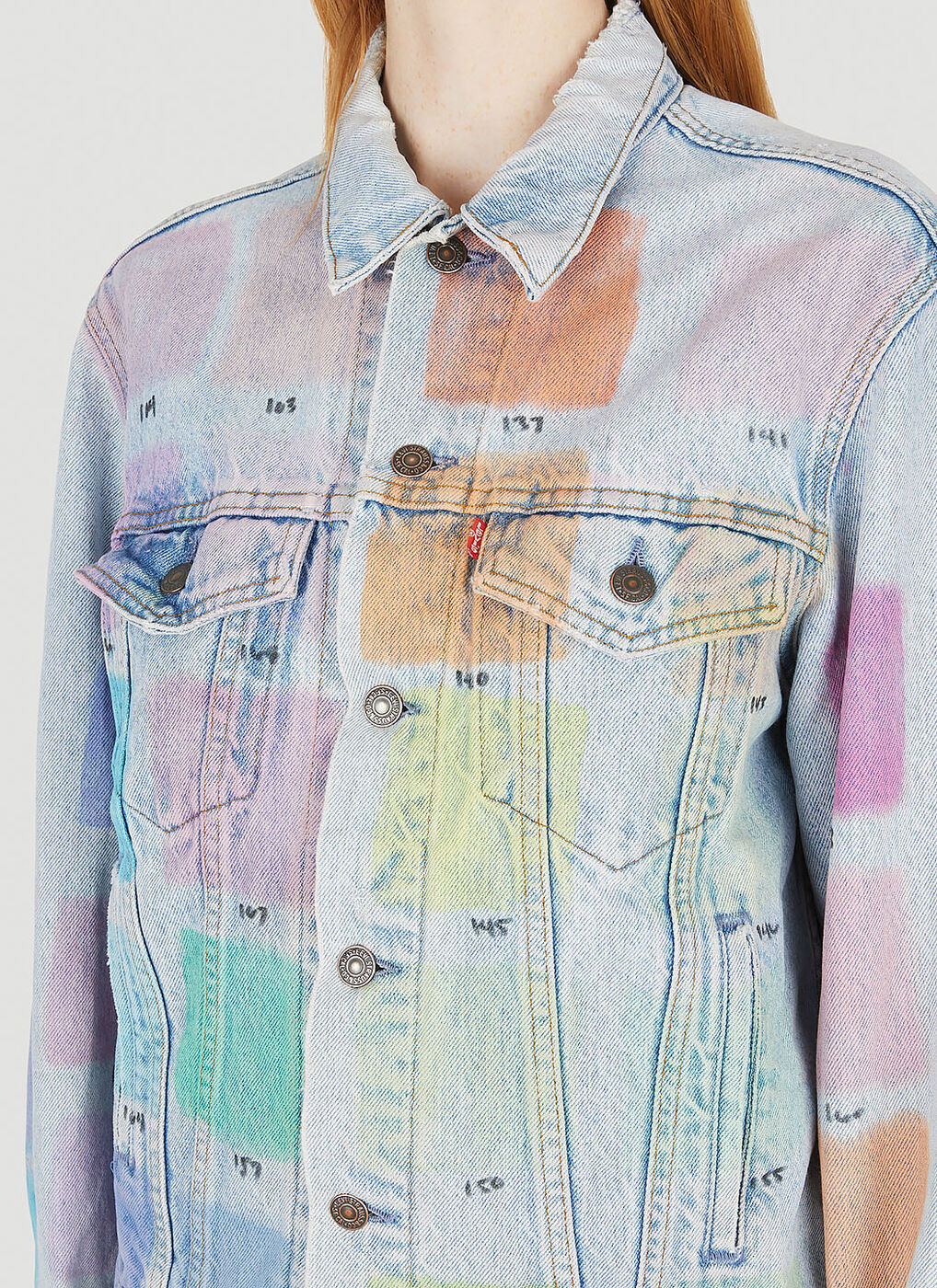 x Levi's Paint Swatch Denim Jacket in Blue Collina Strada