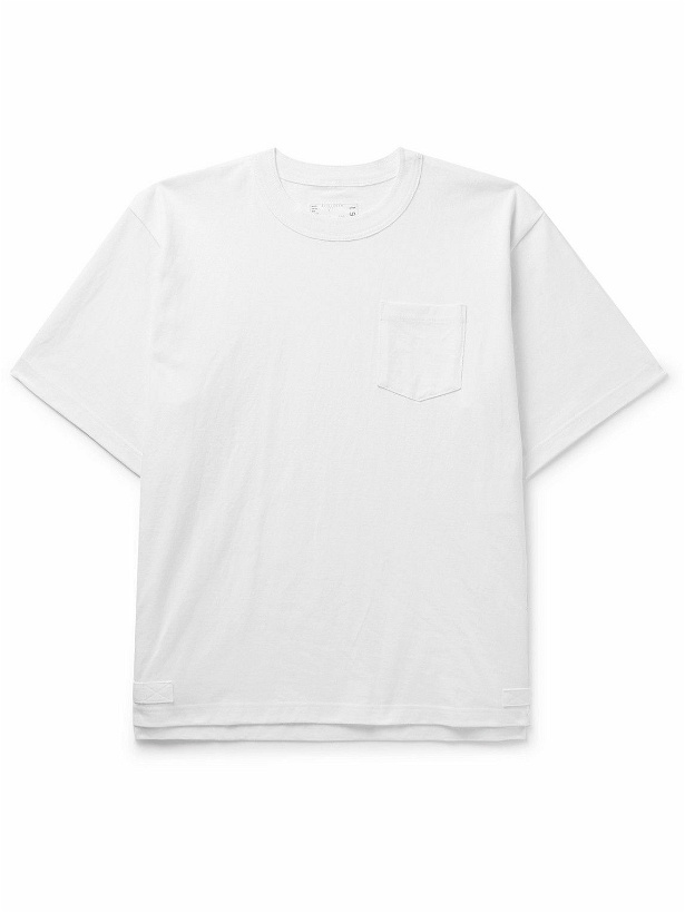 Photo: Sacai - Cotton-Jersey T-Shirt - Neutrals