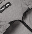 Balenciaga - Oversized Striped Logo-Print Ripstop and Shell Jacket - Gray