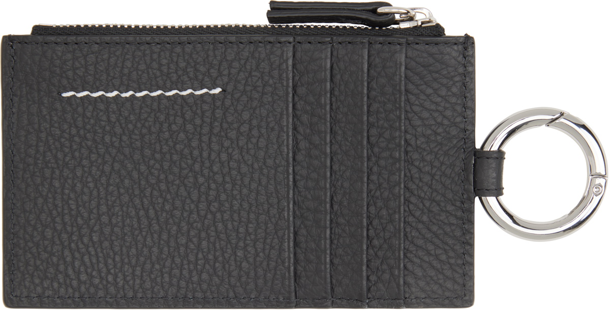 MM6 Maison Margiela Black Zip Card Holder