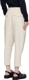 AMI Paris Off-White Carrot Oversized Trousers