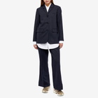 Soulland Women's Penelope blazer in Navy Pinstripes