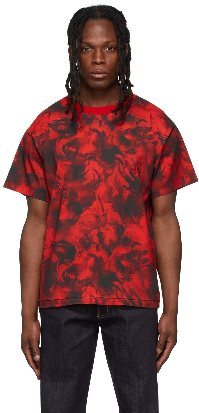 LU'U DAN SSENSE Exclusive Red Rose Burst T-Shirt LU'U DAN