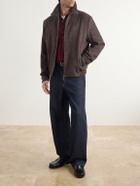 Altea - Arden Herringbone Blouson Jacket - Brown