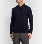 Mr P. - Slim-Fit Merino Wool Polo Shirt - Blue