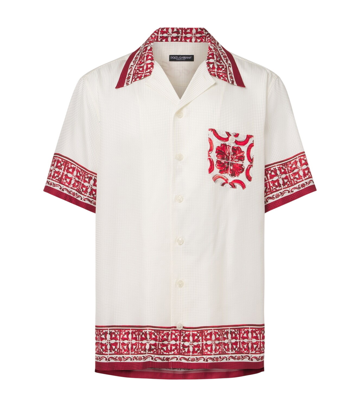 DOLCE & GABBANA hawaii silk shirt with floral print set Black