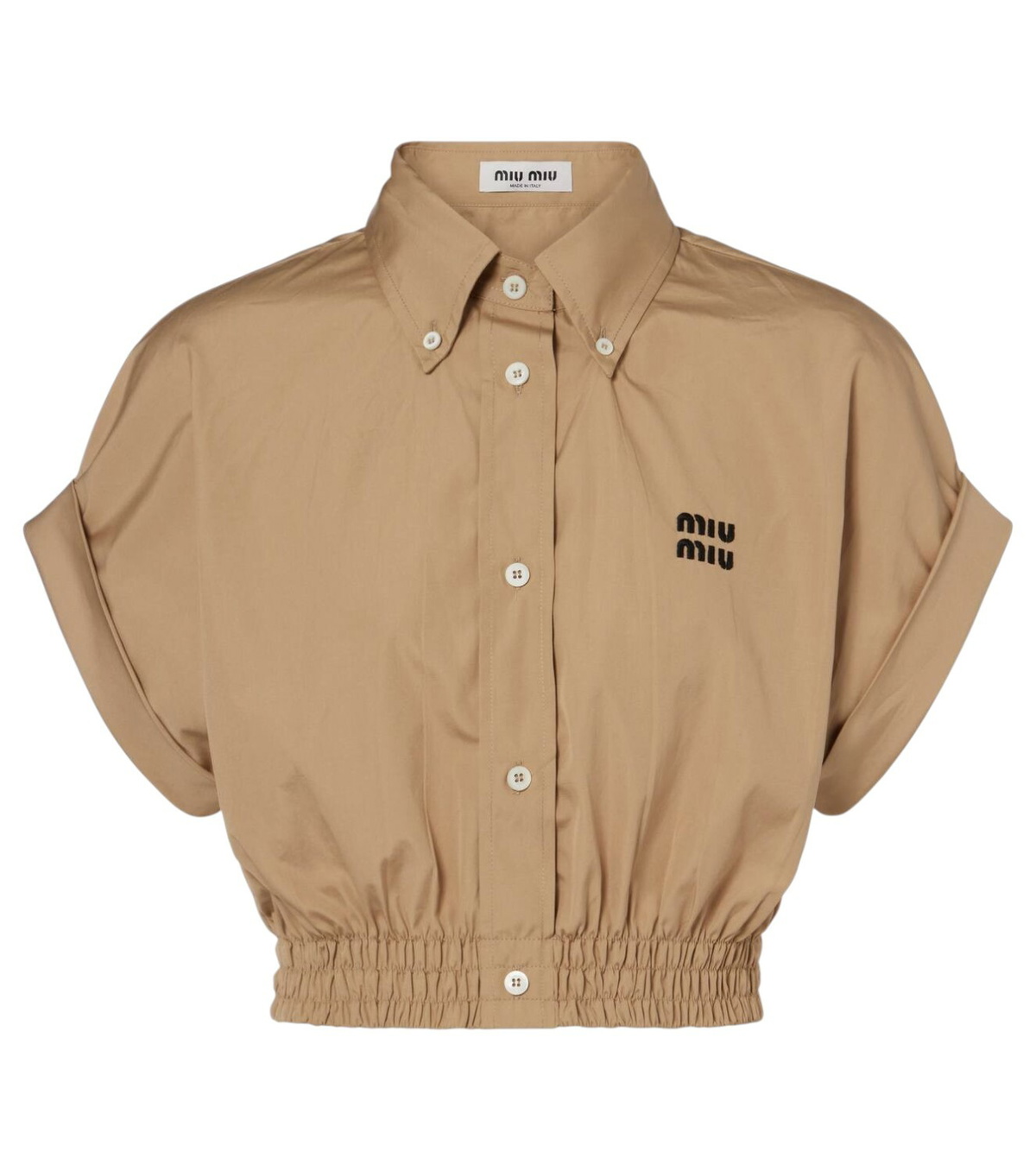 コート MIU MIU Cappuccino Cotton Blend Reversible Overcoat Miu Miu Reversible Coat | Neutrals | FARFETCH
